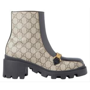 GUCCI Trip GG interlocking logo supreme logo ankle boots